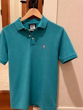 Psycho Bunny Teal Polo Shirt – Size L – Excellent Condition
